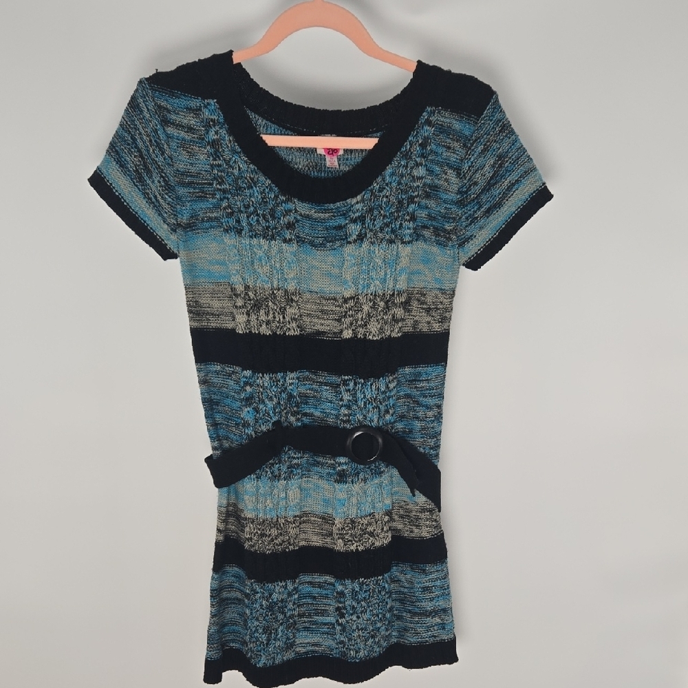 CHERRY STYX XS-M SWEATER DRESS BELT XTRA STRETCH KNIT 80-90s INSTANT Vibe BANGER - Picture 9 of 12